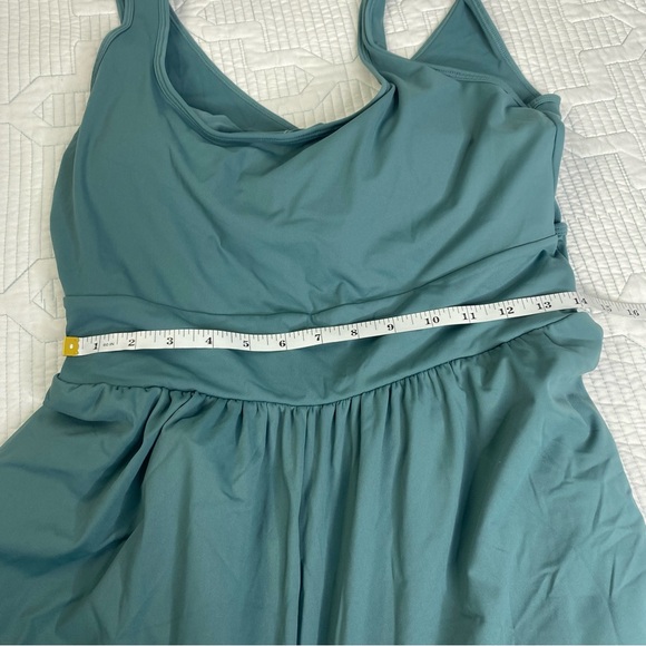 Halara Airy Wide Leg Cool Touch Yoga Jumpsuit with Pockets-Easy Peezy Teal Sz XL - Picture 7 of 14